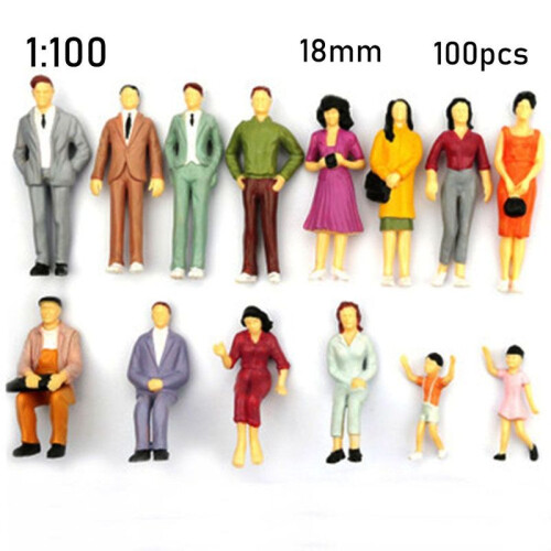 (18mm)100pcs 1:100/1:150/1:75/1:50 Κλίμακα Πλαστικές φιγούρες ανθρώπων Μοντέλο