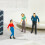 (18mm)100pcs 1:100/1:150/1:75/1:50 Κλίμακα Πλαστικές φιγούρες ανθρώπων Μοντέλο 3