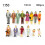 (13mm)100pcs 1:100/1:150/1:75/1:50 Κλίμακα Πλαστικές Φιγούρες Ανθρώπων Μοντέλο 1