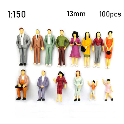(13mm)100pcs 1:100/1:150/1:75/1:50 Κλίμακα Πλαστικές Φιγούρες Ανθρώπων Μοντέλο