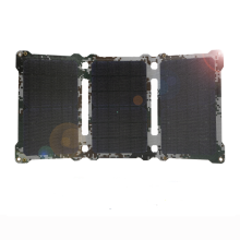 (Svart) Kamouflage Solpanel 5V 21W Mobil Power Bank Laddare Utomhuscamping Fällbart solbatteri