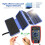 (10000mah Μαύρο)20000mah Αδιάβροχη ασύρματη φόρτιση Solar Power Bank Φορητή 5