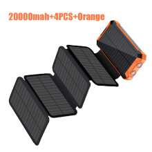 (20000mah-4PCS-Eller)Bärbar Solpanel Power Bank 20000mAh 12V 5V Usb Portable Solcell Solar Panels