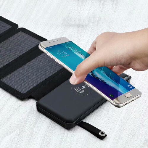 (2 τμχ Ηλιακά πάνελ) 12000mAh Πτυσσόμενος ηλιακός φορτιστής Powerbank 2