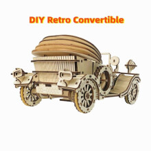 DIY Retro Cabrio Μοντέλο Αυτοκινήτου Τρισδιάστατο Τρισδιάστατο