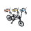 (Μαύρο) Mini Simulation Finger Bicycle Ρετρό Μοντέλο Διπλού Πόλου με Ανταλλακτικό 2