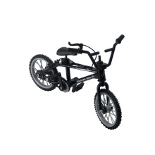 (Czarny) Miniaturowy rower ze stopu symulacyjnego z podwójnymi słupkami, model retro z kołem zapasowym,
