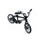 (Μαύρο) Mini Simulation Finger Bicycle Ρετρό Μοντέλο Διπλού Πόλου με Ανταλλακτικό 1