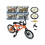 (Μαύρο) Mini Simulation Finger Bicycle Ρετρό Μοντέλο Διπλού Πόλου με Ανταλλακτικό 3