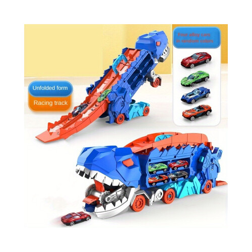 (Dinosaur Eating Car) Το φορτηγό μεταφοράς δεινοσαύρων διπλώνει και