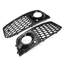 (Glanzend zwart) Voor Audi A4 B8 RS4 2009 2010 2011 2012 Honingraatgaas Mistlamp Open Vent A4 Grille