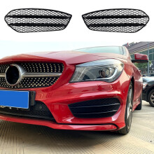 (zwart)Voor Mercedes Benz CLA W117 C117 CLA200 CLA45 2013-2015 AMG Voorbumper Mistlamp Luchtrooster