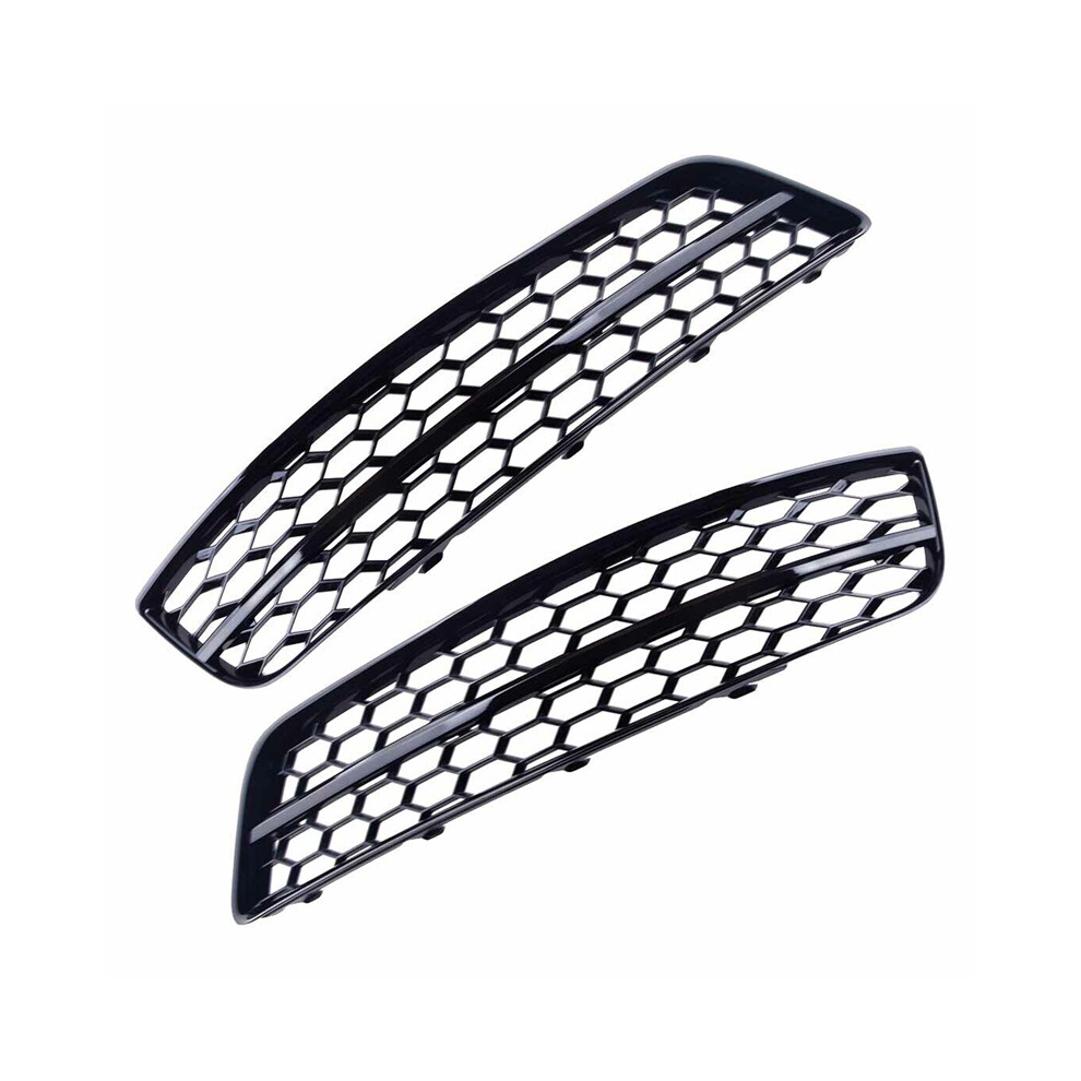 (2 pièces A) 2 pièces Grille de feu antibrouillard avant noir brillant pour voiture Grille de feu antibrouillard