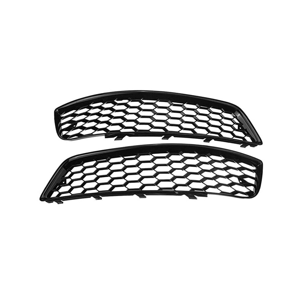 (2 pièces C) 2 pièces Grille de feu antibrouillard avant noir brillant pour voiture Grille de feu antibrouillard