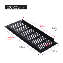 (100X250mm) 100mm kastventilatierooster garderobekastventilatierooster aluminium rechthoekig ventilatierooster