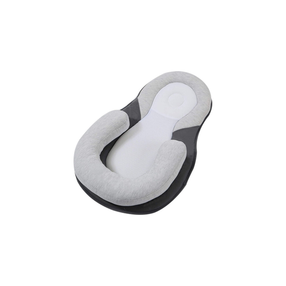 Baby Infant Newborn Pillow Cushion Prevent Flat Head Sleep Nest Pod Anti Roll - Grey