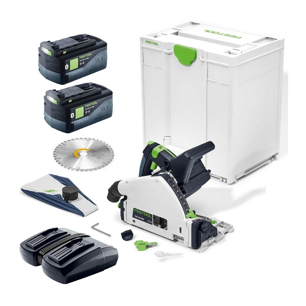 Festool TSC 55 KEBI-Plus/XL 36V 2x 18v Cordless Circular Plunge Saw 160mm 2x5ah