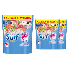 Surf 3 in 1 Laundry Washing Detergent Capsules Deep Sea, 153 W
