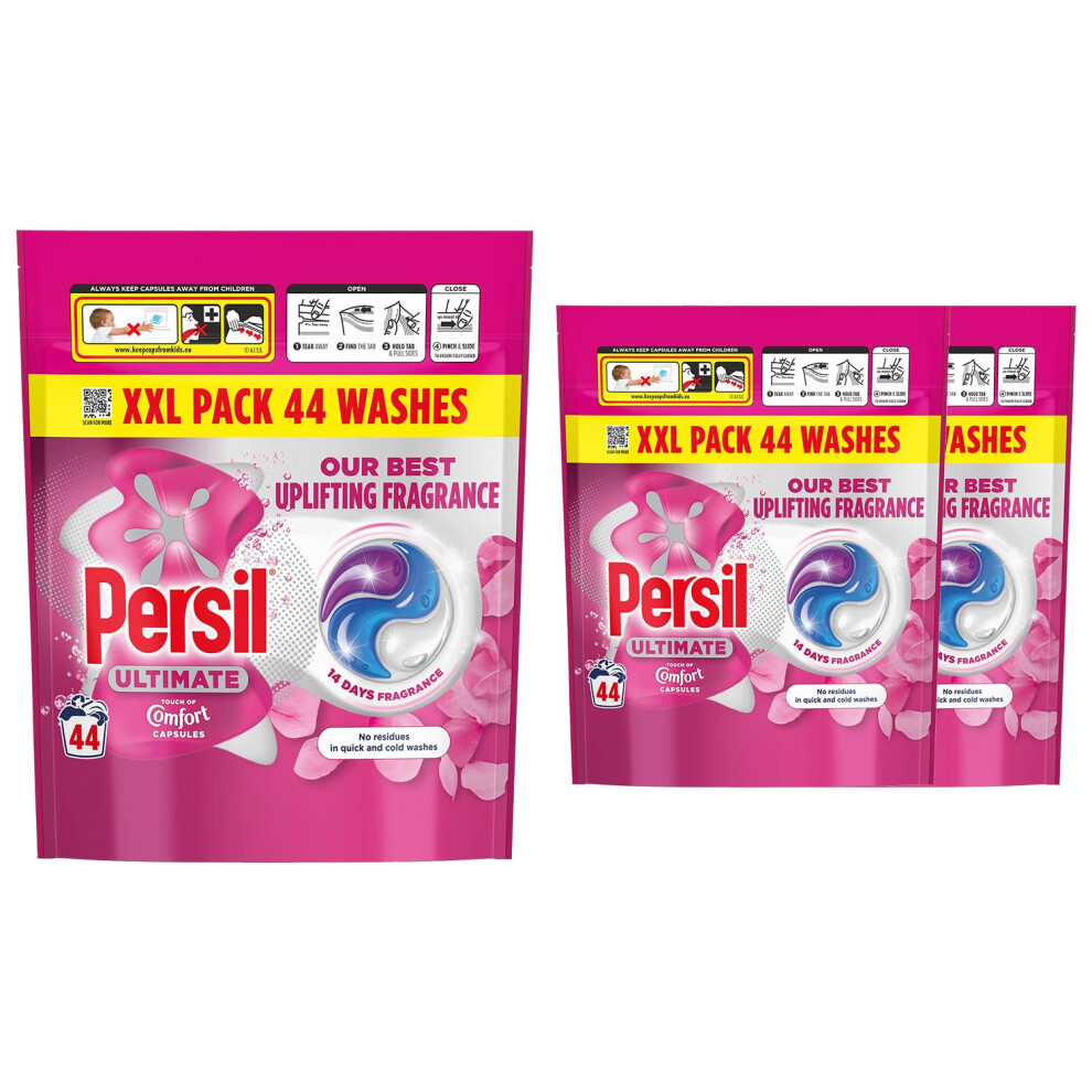 New Persil Ultimate Washing Capsules Touch Of Comfort 44 Washes, 3 Pack 64872637