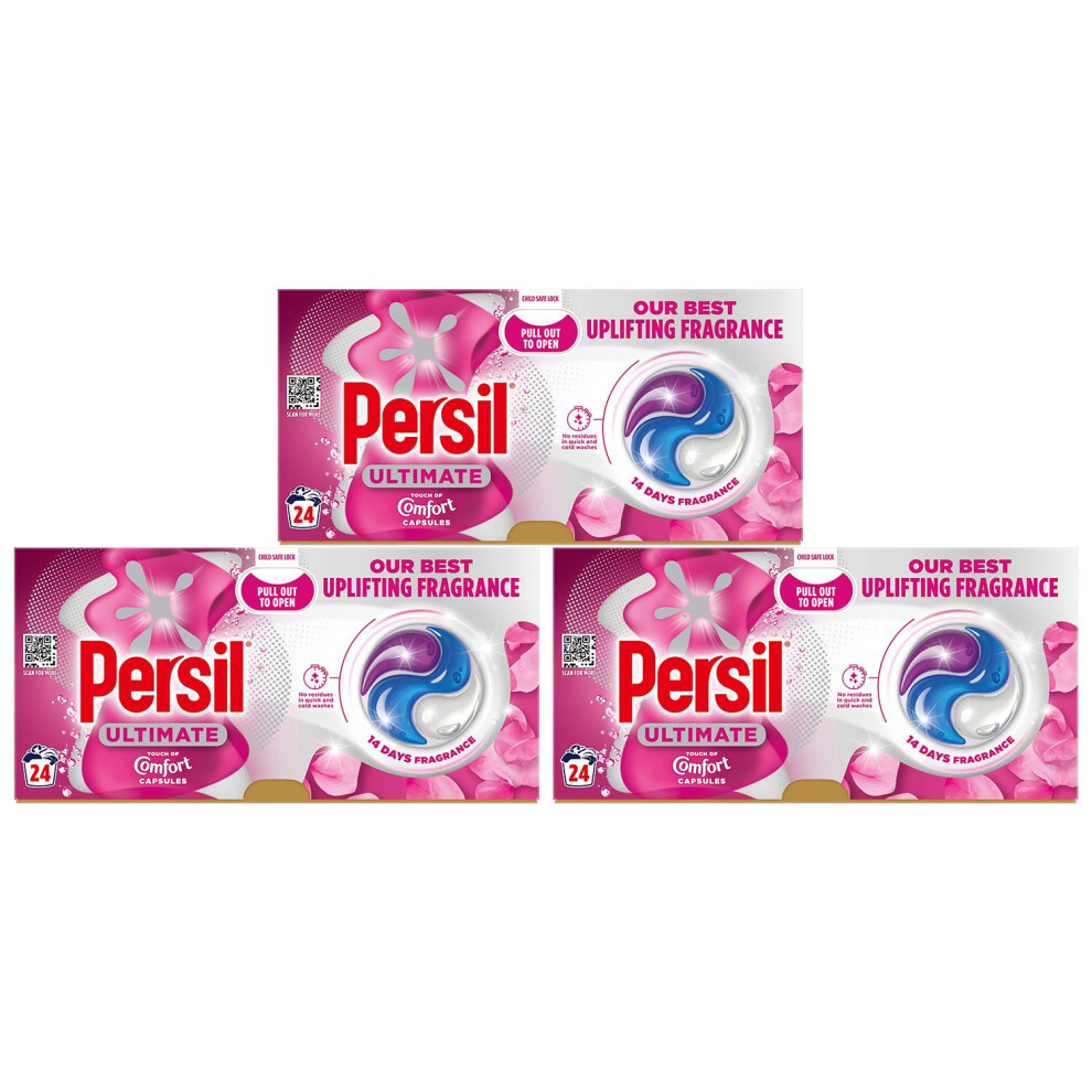 Persil Ultimate Washing Capsules Touch of Comfort 24 Washes, 3 Pack