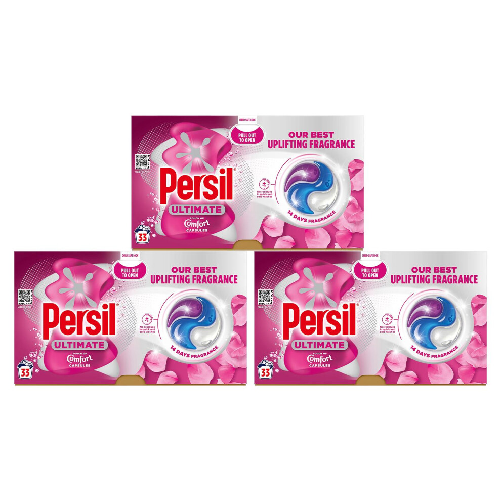 Persil Ultimate Washing Capsules Touch of Comfort 33 Washes, 3 Pack