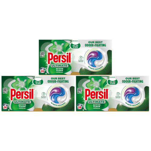 Persil Persil Ultimate Washing Capsules Active Clean 24 Washes, 3 Pack