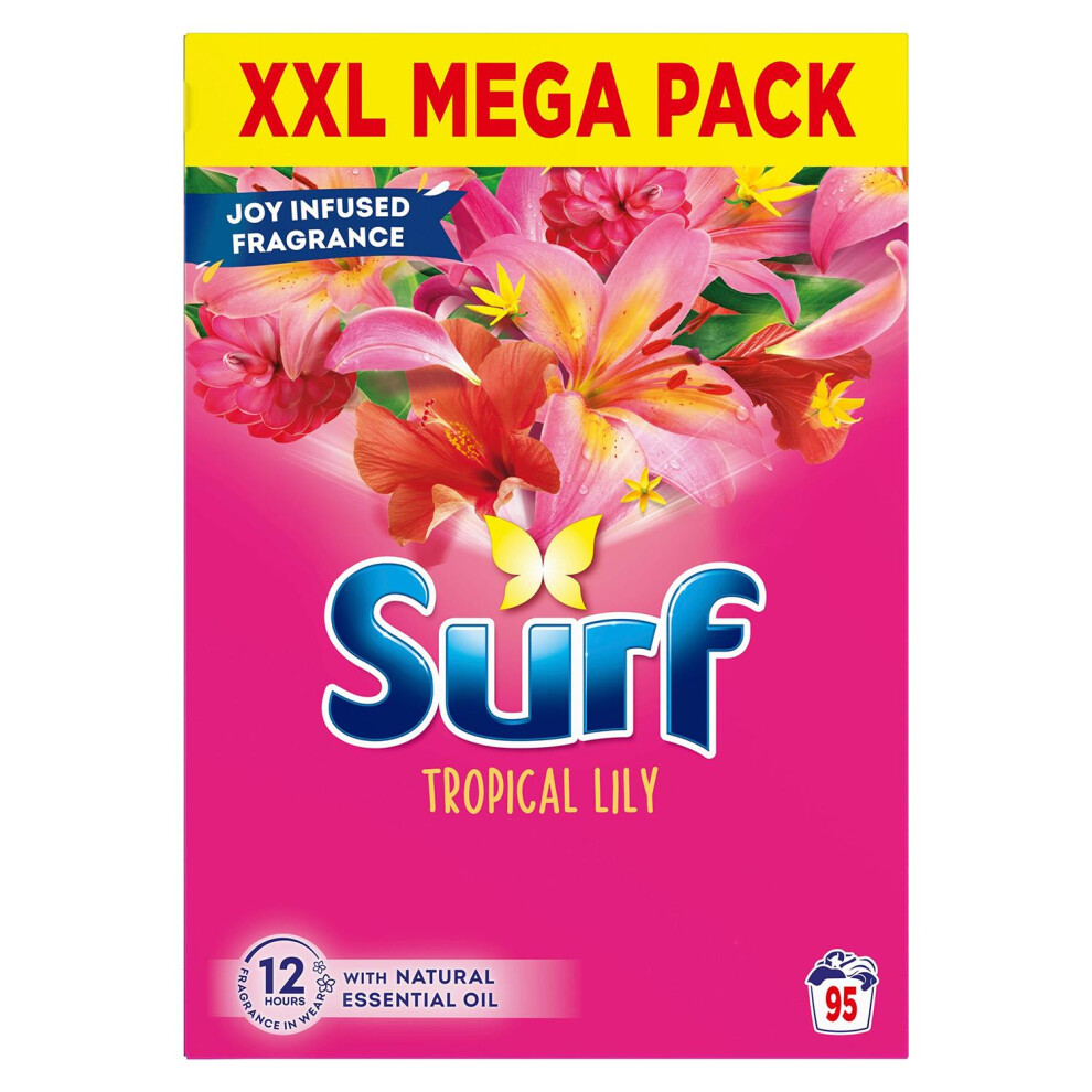 Surf Xxl Mega Pack Tropical Lily Laundry Washing Powder 95 W, 4.75 Kg