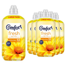 Comfort Fresh Sunshiny Days Liquid Fabric Conditioner 52W 1.56L, 6 Pk