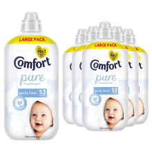Comfort Fabric Conditioner Pure, 6 Pack of 52 Washes, 1.56 L
