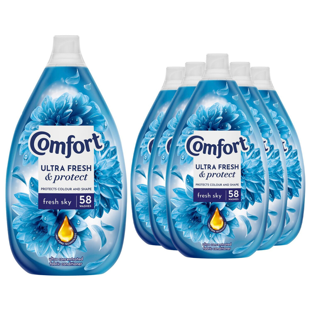 Comfort Ultra Fresh Fresh Sky Fabric Conditioner 58 Washes (870 ml) | Up to 100 days freshness* with Stay Fresh technology, motion-activated fragrance bursts, effective in cold & short cycles - Image 3