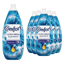 Comfort Ultra Fresh & Protect Fresh Sky Fabric Conditioner 78W 1.17L (6 Pack) - 64863499