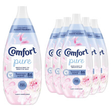 Comfort Fabric Conditioner Pure Heaven Scent (64885121) 86 Washes, 1.29 L, 6 Pack - Gentle, Fragrant, 100% Recycled Bottle