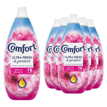 Comfort Ultra Fresh Fabric Conditioner Sakura Dreams, 78W 1.17L, 6 Pk