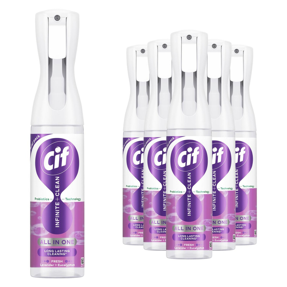 Cif Infinite Clean Cleaner Spray Lavender Eucalyptus, 6Pk of 250ml
