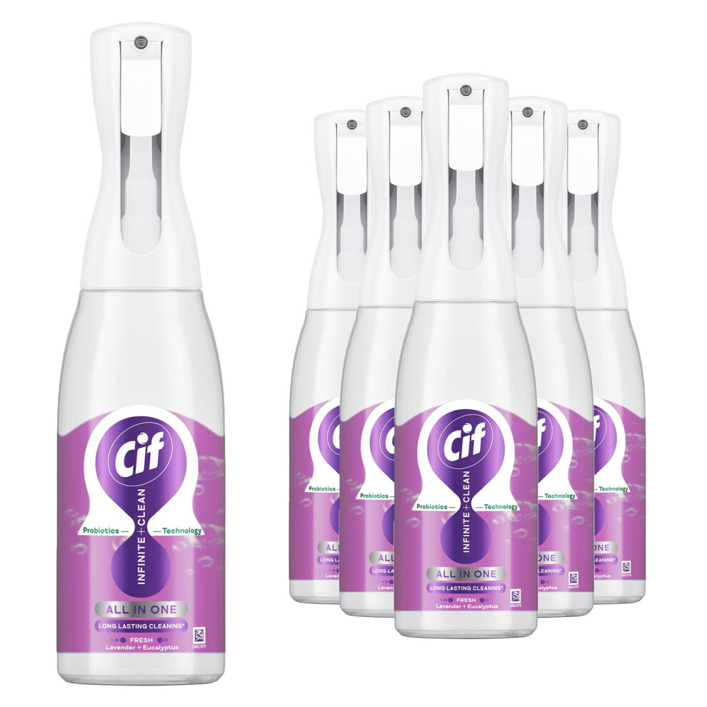 Cif Infinite Clean Cleaner Spray, Lavender Eucalyptus 6 Pk of 590ml