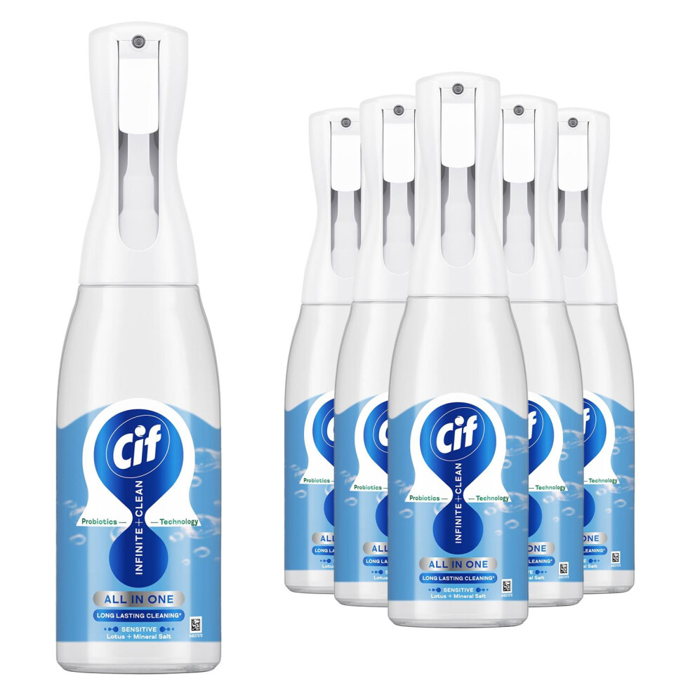 Cif Infinite Clean Cleaner Spray, Lotus Mineral 6 Pk Of 590Ml