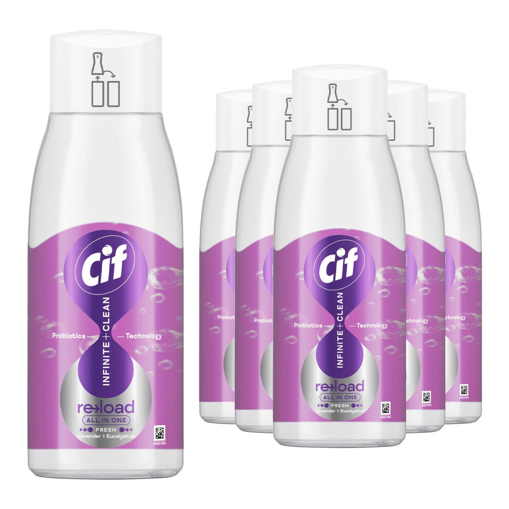 Cif Infinite Clean Cleaner Reload Lavender Eucalyptus, 6 Pk Of 590Ml