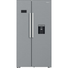 Hotpoint American Fridge Freezer - Silver - E Rated