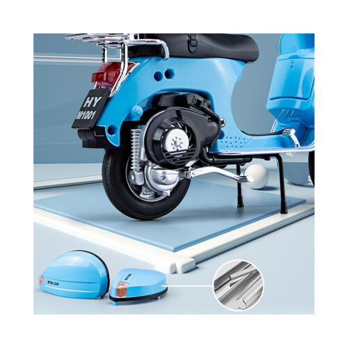 (Ροζ κουτί λιανικής) 1:10 Alloy Diecasts Vespa 125 Classics Model Vehicles Ήχος 2