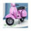 (Ροζ κουτί λιανικής) 1:10 Alloy Diecasts Vespa 125 Classics Model Vehicles Ήχος 4