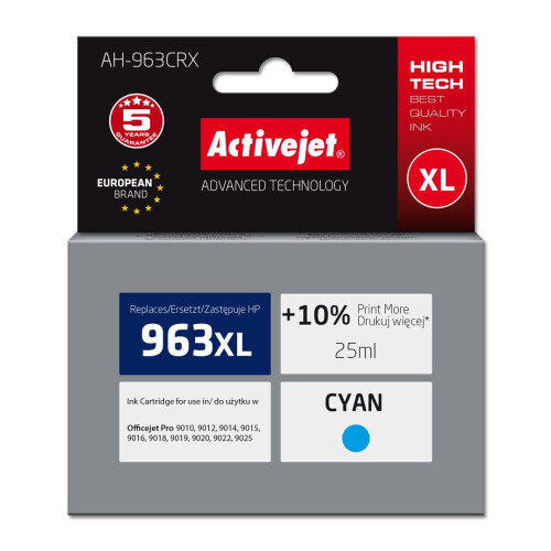 Encre Activejet pour HP 963XL 3JA27AE (référence AH-963CRX)
