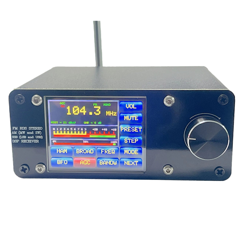 Si4732 Full-Wave Band Radio Receiver Fm Lw Mw Sw Ssb Black 4853307573816