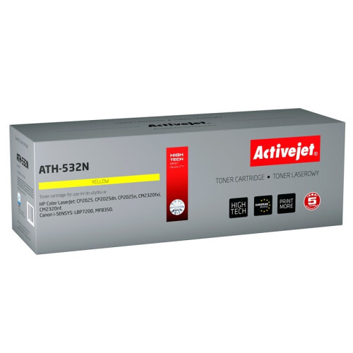 Tonercartridge - Activejet - ATH-532N - Geel - Compatibel - 3200 pagina's