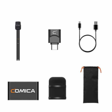 Comica Revo S Drahtloses Mikrofon 48 kHz/24 Bit, Nierencharakteristik