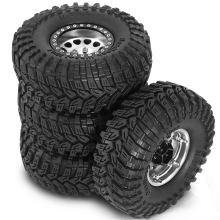 Vanteen renkaat FCX10 Axial SCX10 Pro SCX10 UTB18 TRX4 -malliin, hopea