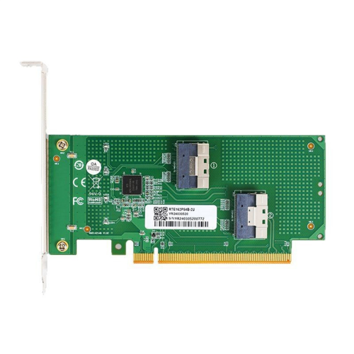 Κάρτα προσαρμογέα PCIe X16 διπλού καναλιού σε 2x SlimSAS SFF-8654 8i