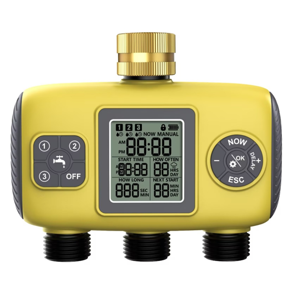 3-Outlet Automatic Water Timer Garden Irrigation Watering System