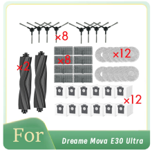 42 Stück für Dreame Mova E30 Ultra Roller Seitenbürste HEPA Filter Mop