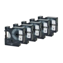 5 Stücke 24mm Schwarz auf Weiß Schrumpfschlauch Band für Dymo RHINO
