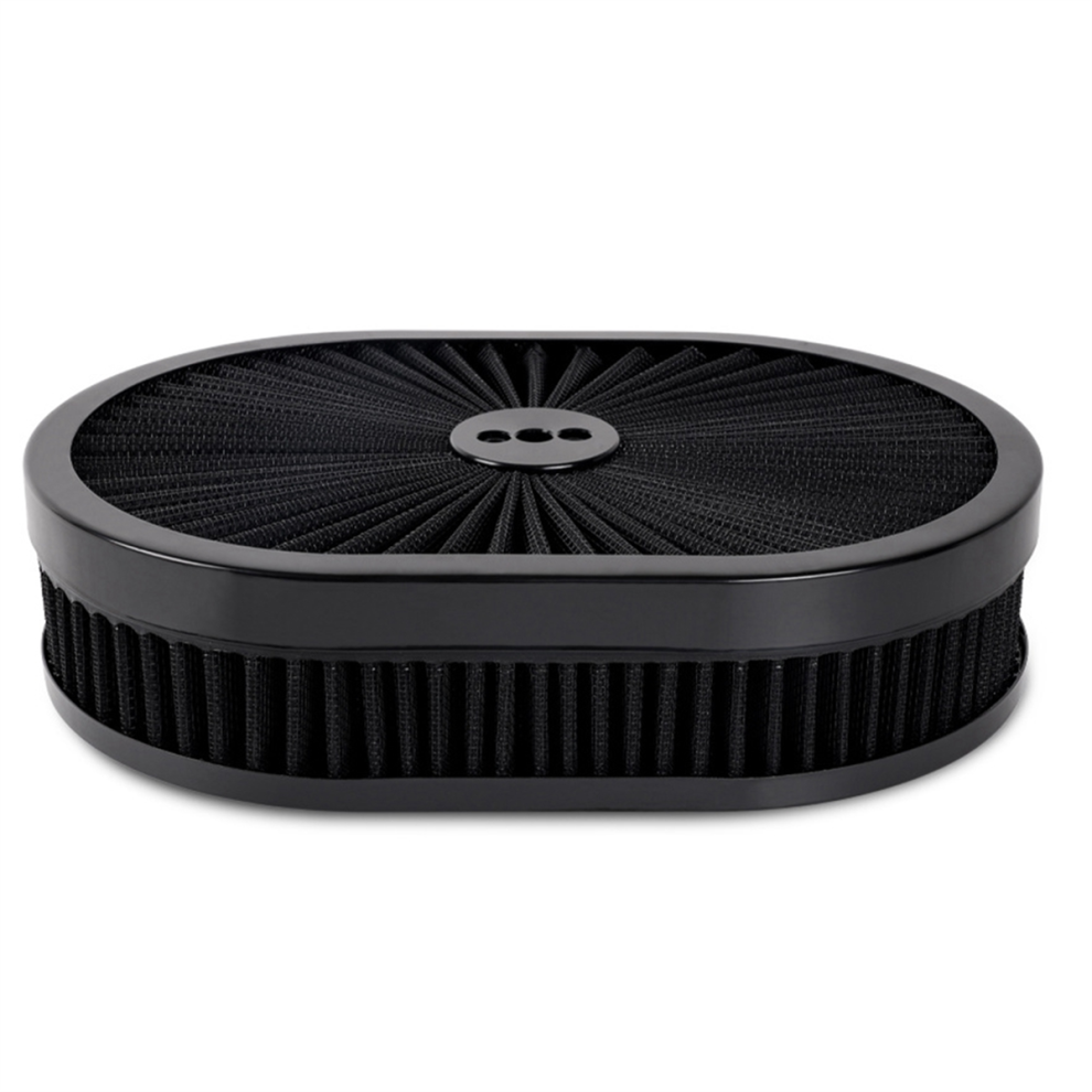 Car Oval Air Cleaner Filter For 5-1/8Inch Interface Neck Black 4853307592121
